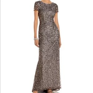 Size 14 Gray Sequin Gown